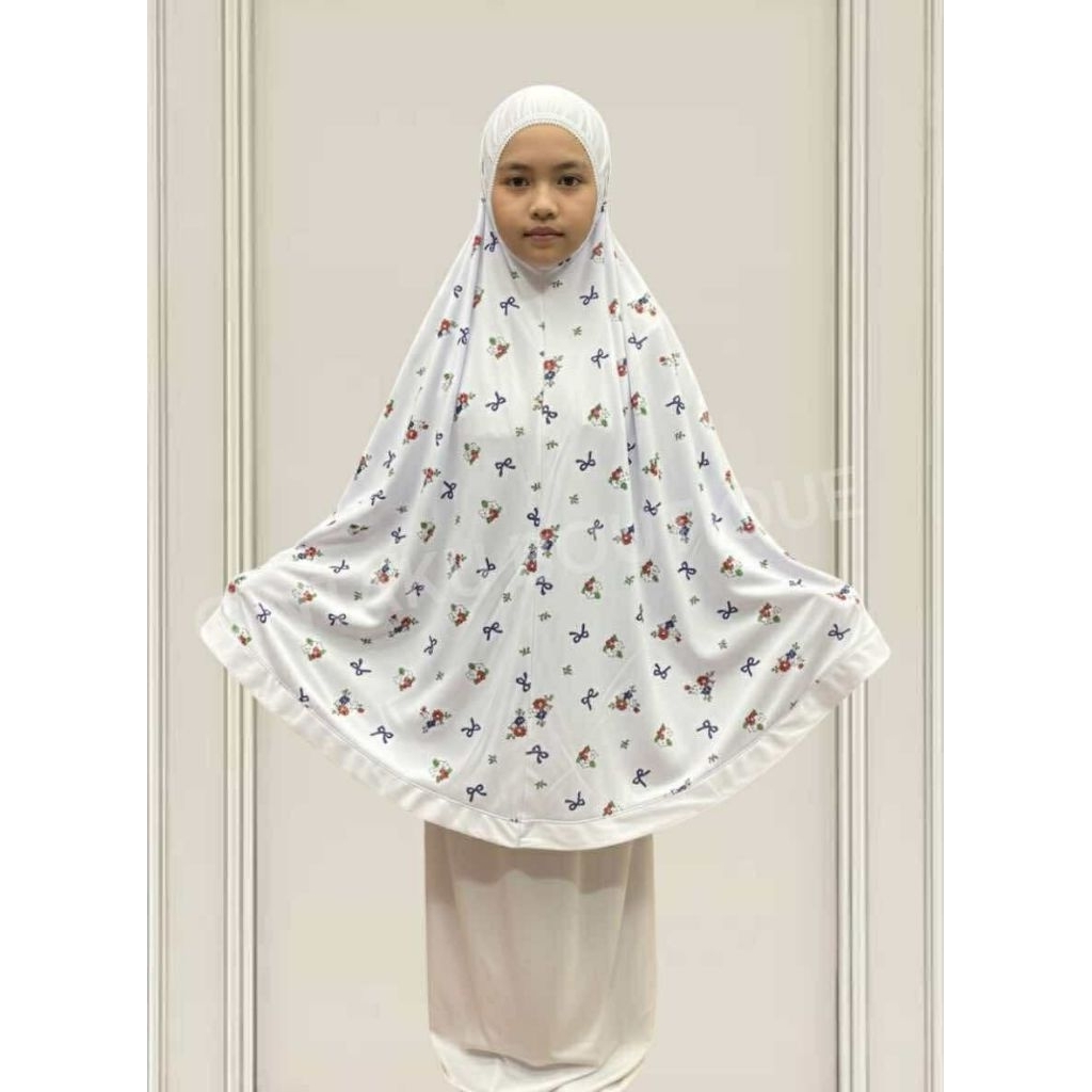ชุดละหมาดรุ่น Nida (เด็ก) พิมพ์ลาย+มีแถบ💖