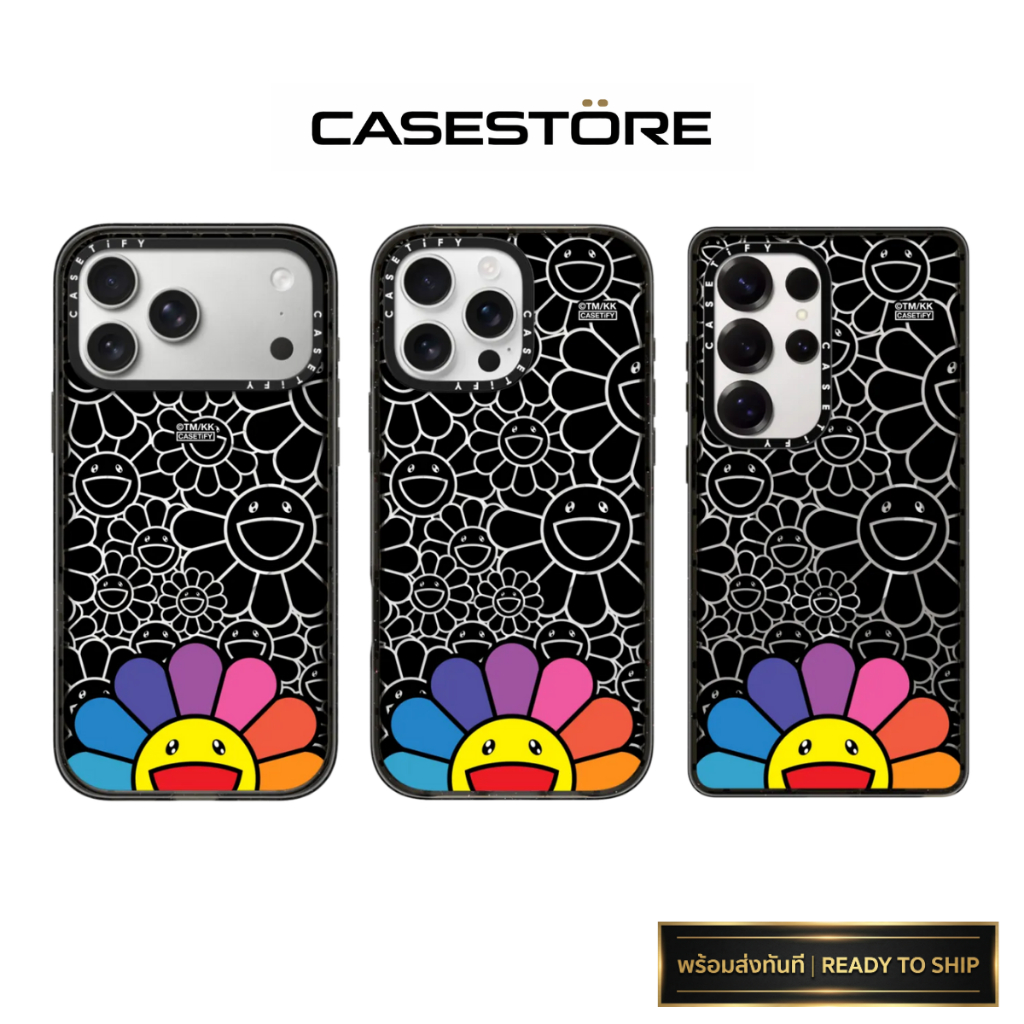 (พร้อมส่ง) CASETiFY Takashi Murakami Smile (Rainbow) Case | สำหรับ iPhone / Samsung | ของแท้
