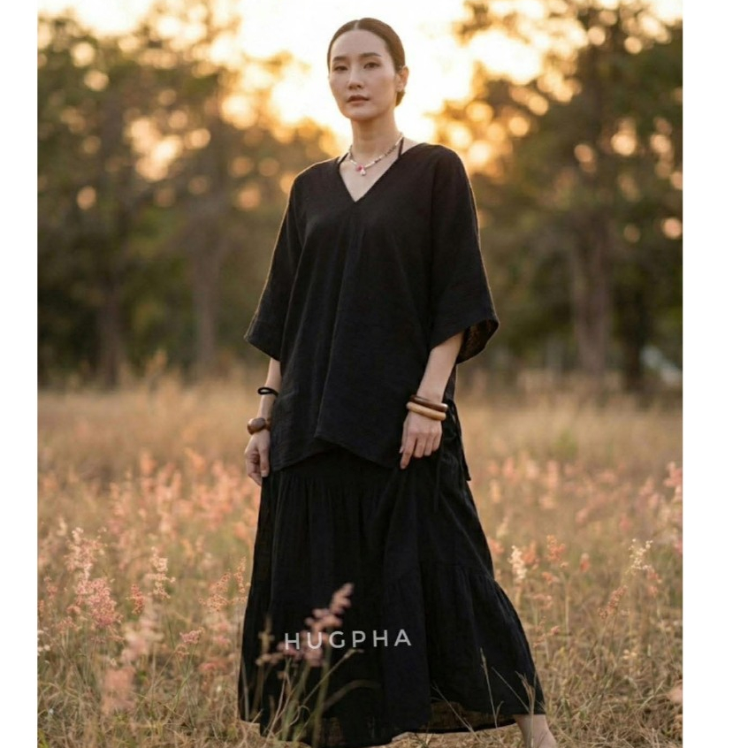 HUGPHA ฮักผ้า แขนยาว เสื้อมูจิ