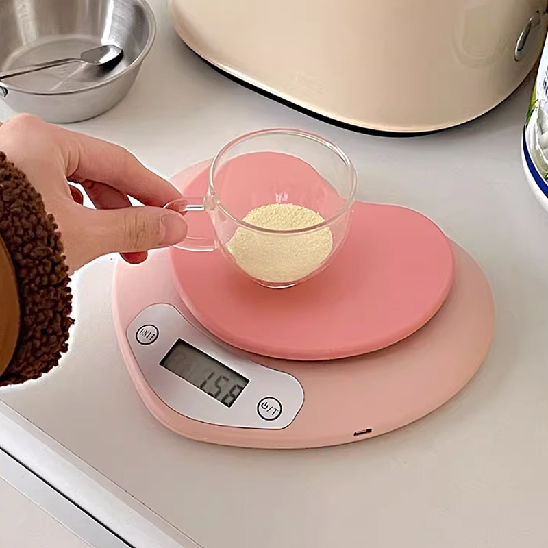 🔥เครื่องชั่งอาหาร ตาชั่งดิจิตอล มีความแม่นยำถึง 0.1gใช้ถ่าน 0.1g / 5kg เครื่องชั่ง ฐานชั่งเป็นรูปหัวใจ รูปที่ 3