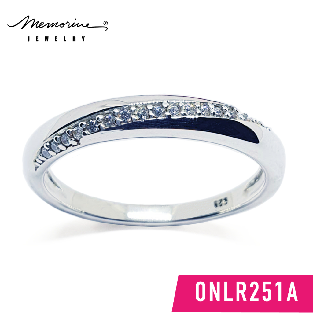 Memorine Jewelry แหวนเงินแท้ 925 ฝังเพชรสวิส (CZ) : ONLR251A