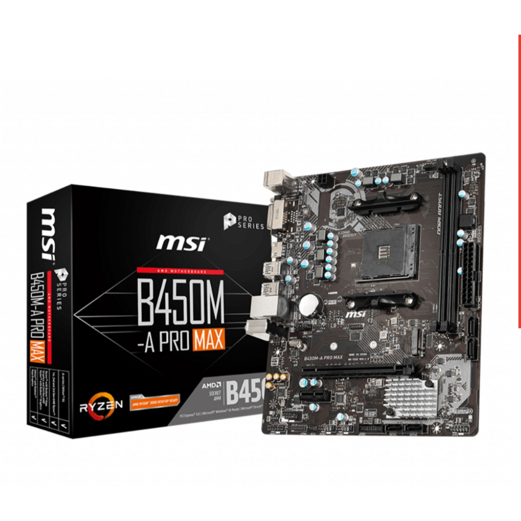 MAINBOARD (เมนบอร์ด) AM4 MSI B450M-A PRO MAX