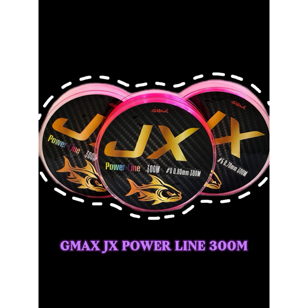 Gmax JX Power Line 300 เมตร (40/50/60 ปอนด์) เหนียว ทนแรงขีดข่วน