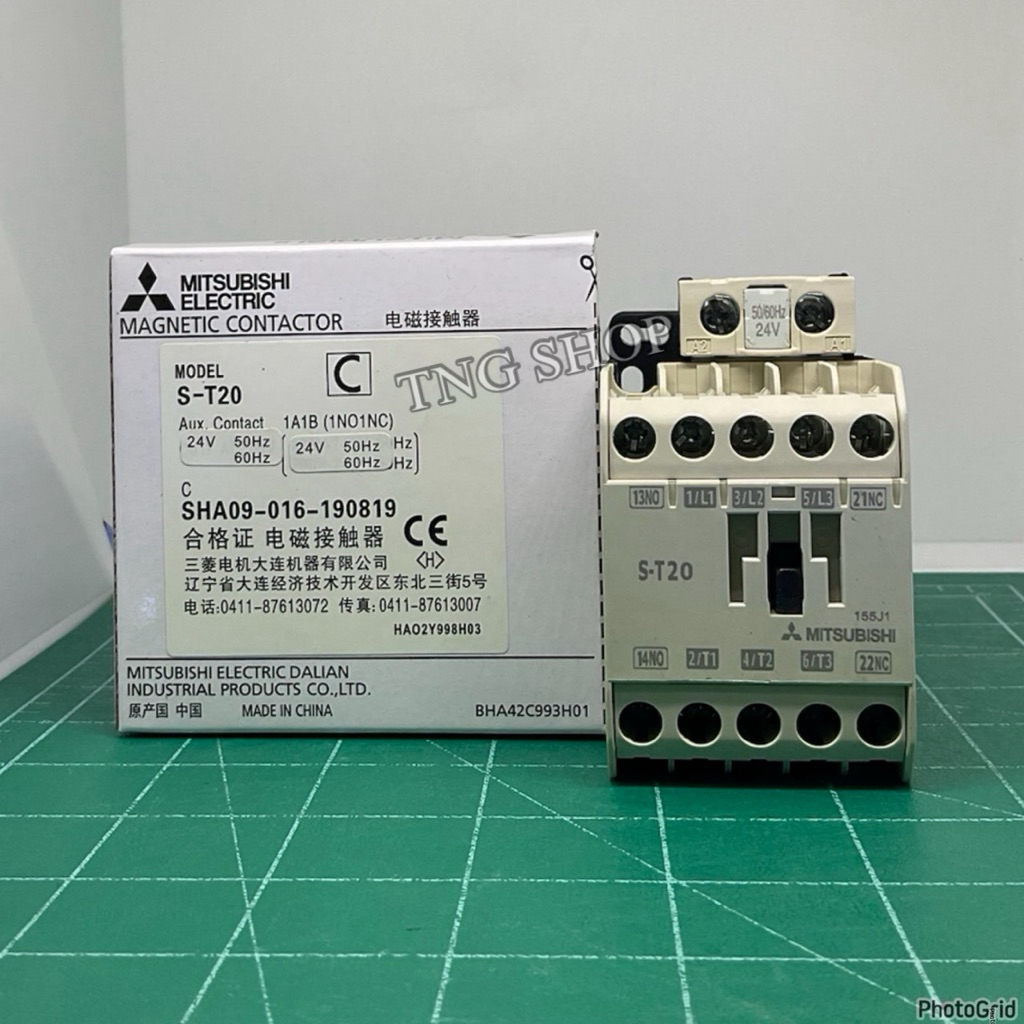 S-T20  ST20 lth=20A  24VAC ยี่ห้อ MITSUBISHI แมกเนติก คอนแทคเตอร์ MAGNETIC CONTACTOR พร้อมส่ง(ของใหม