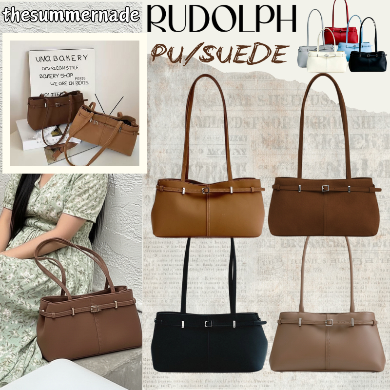 พร้อมจัดส่ง✨Thesummernade_Bag RUDOLPH กระเป๋าสะพายข้างหนัง กระเป๋าสไตล์ polarball ผ้าคุณภาพสูง PU/SUEDE Tote Bag