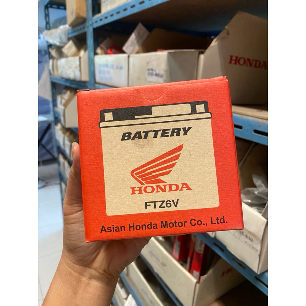 แบตเตอรี่ HONDA FTZ6V (6แอมป์) แบตแห้งของแท้ 100%ศูนย์ฮอนด้า CBR PCX125 Click125 scoopyi 2017ขึ้นไป