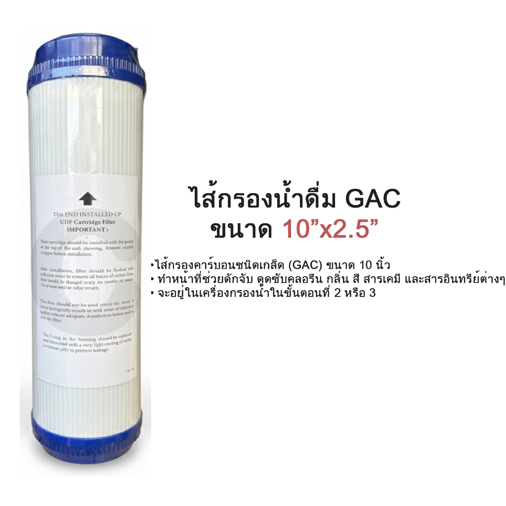 ไส้กรองน้ำ คาร์บอนเกล็ด (GAC) 10 นิ้ว ORIGINAL