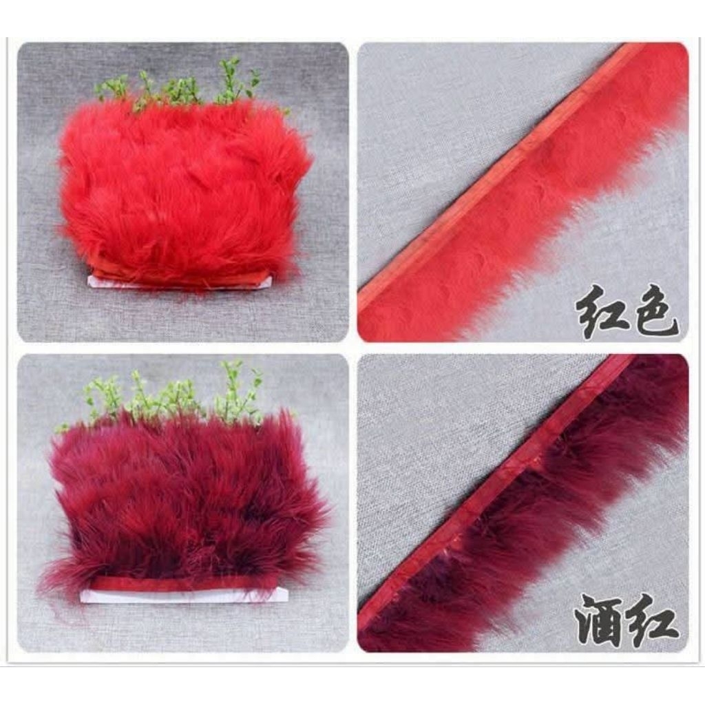 ขนนก เส้นเล็ก เส้นขนนก ขนฟู (มีให้เลือกหลายสี) สำหรับงานตกแต่ง หน้ากว้าง 5.5-7.5 เซนติเมตร