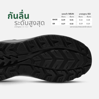 Nordways รุ่น NRUN รองเท้าเซฟตี้ S1P กันทะลุ ESD นุ่มสบาย กันลื่น ISO สีดำ ขนาด35-48