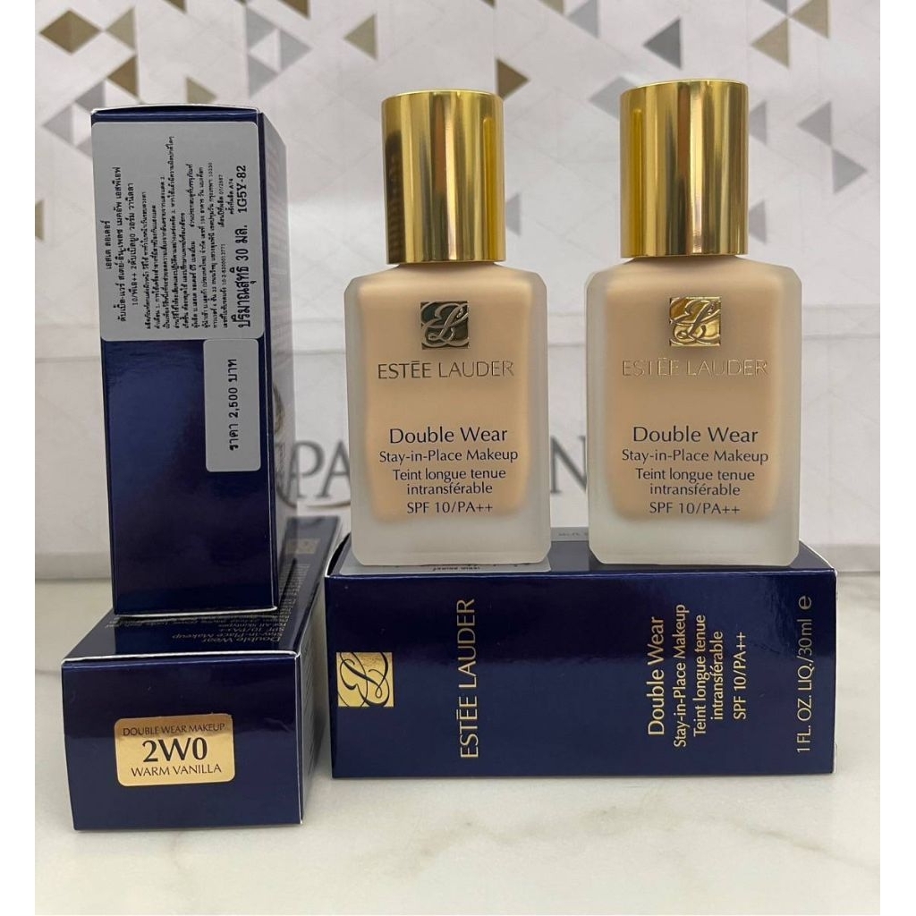 รองพื้นเอสเต้ รุ่น Double Wear Stay-In-Place Makeup SPF10 / PA++ ขนาด 30 ml สี 2W0 #Warm Vanilla
