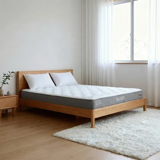 INDEX LIVING MALL ที่นอน รุ่นรีแล็กเซอร์ หนา 8 นิ้ว พร้อมหมอน 2 ใบ - สีขาว/เทา (เลือกขนาดได้)
