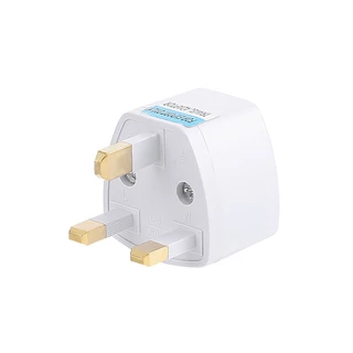 ปลั๊ก Plug ปลั๊กแปลงขา ใช้กับอังกฤษ ฮ่องกง สิงค์โปร์ สหรัฐอาหรับเอมิเรตส์ (ดูไบ) 1ตัว