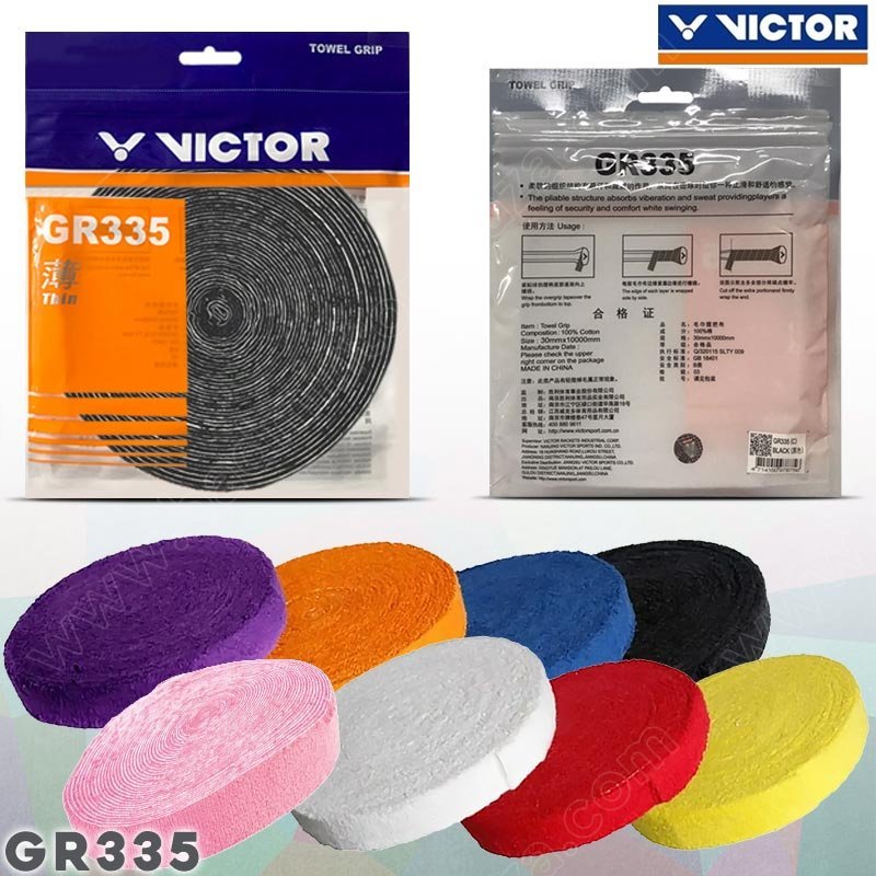 【 ของแท้ 💯% 】กริ๊ปผ้าพันด้าม แบบม้วนใหญ่ วิิคเตอร์ GR335 ยาว 10 เมตร หนาปกติ (GR335)