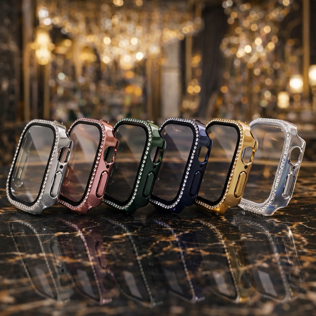 ZMZ-เคสนาฬิกา Smartwatch เคสเพชรมีจอ PC ขนาด (S10)42mm 46mm ซีรีย์10