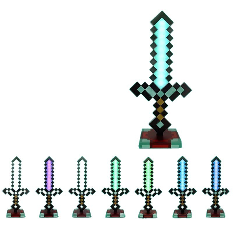 ดาบเรืองแสง 7 สี  โคมไฟดาบพิกเซล ดาบตั้งโต๊ะ ไฟ LED เปลี่ยนสีได้ - รูปที่ 7