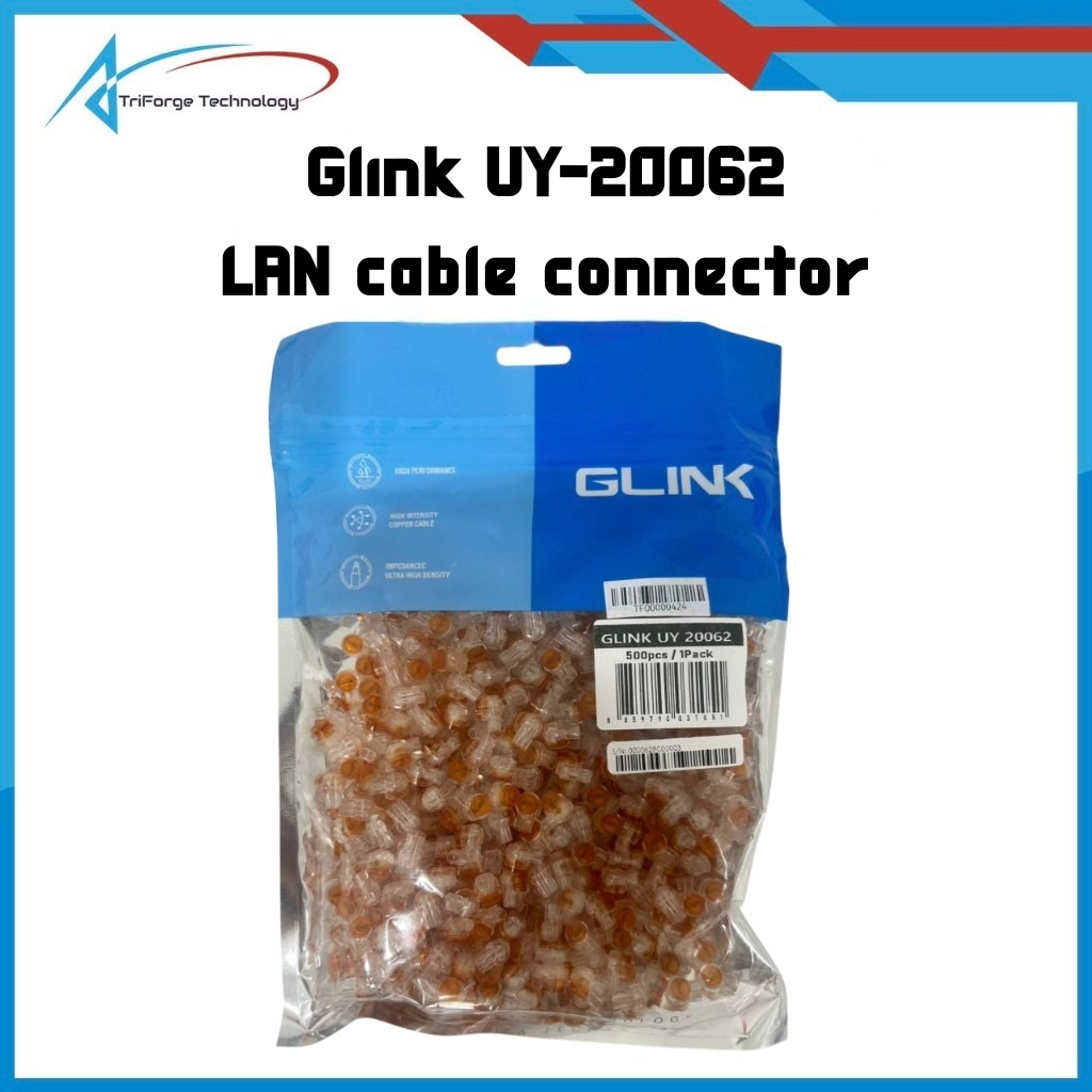 GLINK UY-20062 LAN Cable Connector (500 Pcs / Pack) หัวต่อสาย LAN หัวเจล