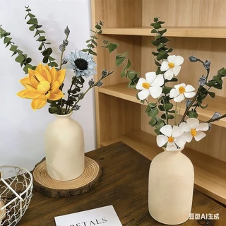 🌷ช่อดอกไม้แห้งในแจกันดอกไม้แห้งสําหรับตกแต่งห้องนั่งเล่นที่บ้านมินิมอลของขวัญเทศกาลคริสต์มาส