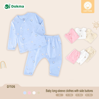 Dokma (3-9kg) ชุดเสื้อแขนยาวเด็ก ชุดเด็กแรกเกิด ผ้าคอตตอน - …