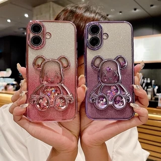 เคส หมี น่ารัก สำหรับ VIVO Y20 Y20S Y12S Y12A Y3S หมีตู้น้ำ กากเพชร สุดหรู ฟรุ้งฟริ้ง กันมุมกล้อง