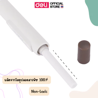 ยางลบทรงปากกา Deli รุ่น H01800 แท่งยาว ลบสะอาด เปลี่ยนไส้ได้ พกพาสะดวก (จำหน่าย 1 แท่ง)