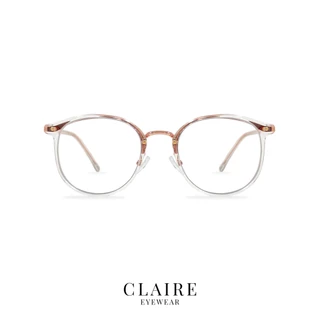 CLAIRE : (MA) แว่นสายตาสั้นรุ่น "MATA" แว่นกรองแสงสีฟ้า กันแดดUV ออกแดดเปลี่ยน "เทาดำ" | Glasses