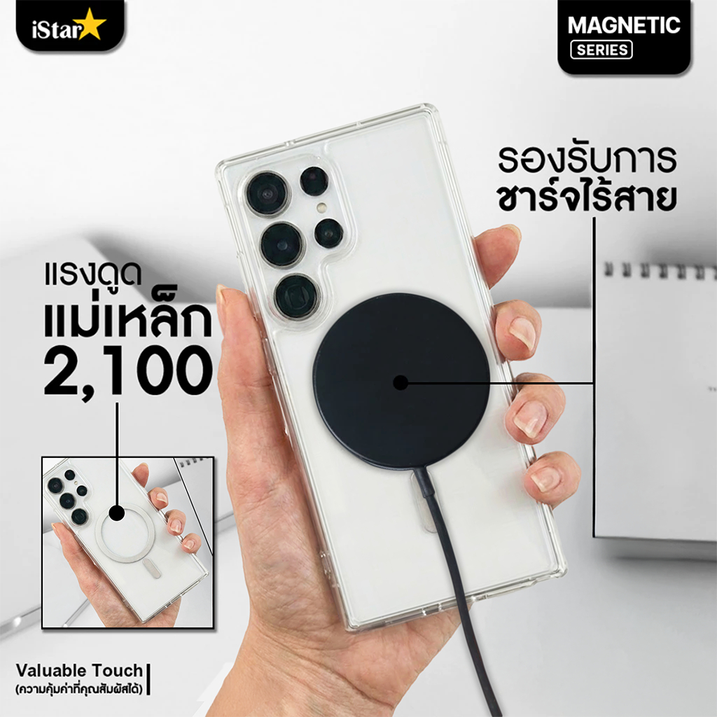 [iStar] เคสใส แม่เหล็ก กันกระแทก SAMSUNG s26Ultra s25Ultra s24Ultra s23Ultra A55 A36 A35 A26 A16 A06 รูปที่ 2
