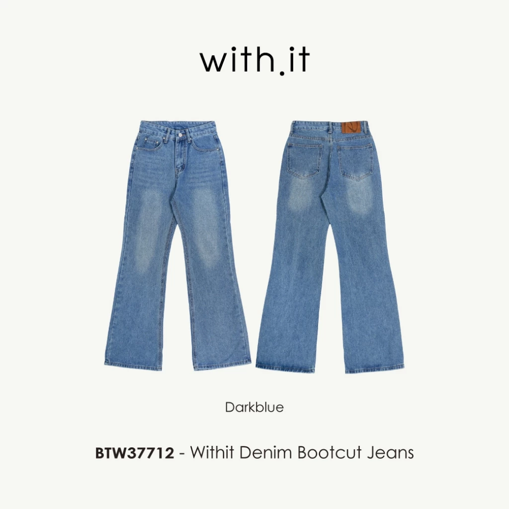 Withit Denim Bootcut Jeans กางเกงยีนส์บูทคัท - BTW37712