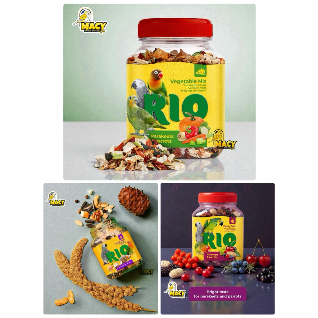 Rioขนมนก 3สูตร(vegetable mix,Berry mix,Fruit&Nuts mix)