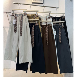 กางเกงขากระบอกป้ายkeltisรหัส9383รุ่นสายคาดเอวเนคไท