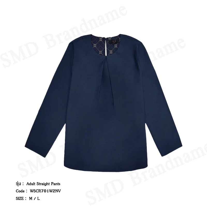 DAKS เสื้อคอกลมแขนยาวผู้หญิง รุ่น  Voile blouse Code: WECR712W2NV