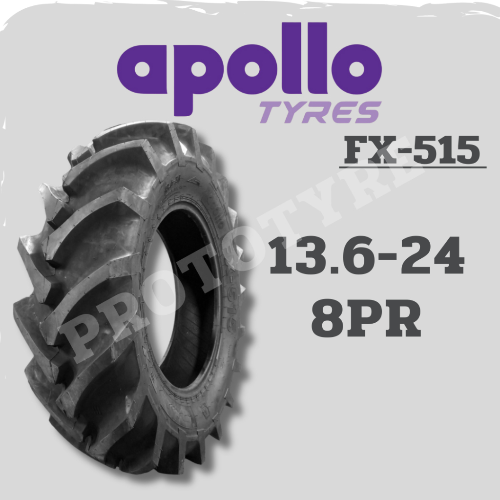 ยางรถไถ 13.6-24 8PR ยี่ห้อ apollo รุ่น FX-515