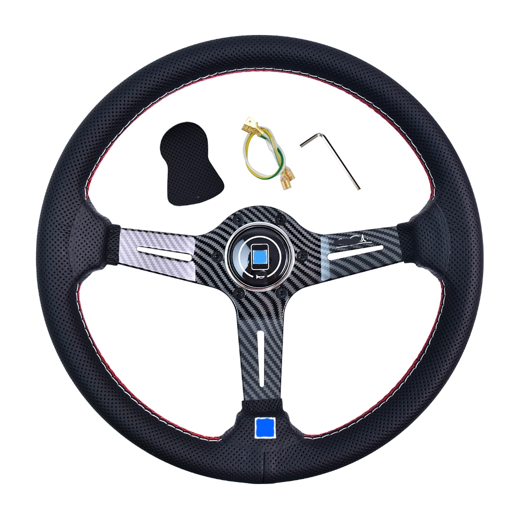 Nardi พวงมาลัยรถยนต์ หนังไมโครไฟเบอร์ เพิ่มความสปอร์ตให้กับรถใส่ได้กับรถทุกรุ่น แข็งแรงทนทาน ราคา ถูกที่สุด ดีลบีเคเค แกลเลอรีภาพที่ 3