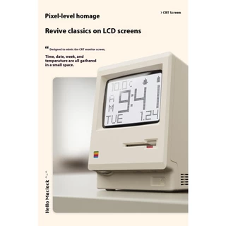 พร้อมส่ง นาฬิกาปลุก Retro Macintosh Digital Alarm Clock Maclock 80s นาฬิกาตั้งโต๊ะ นาฬิกาวินเทจ