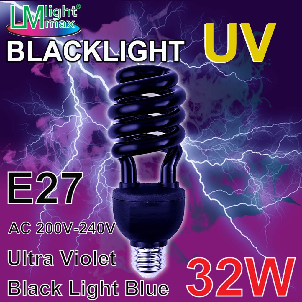 หลอดไฟดักแมลง แบล็คไลท์ หลอดไฟล่อแมลง ไฟแสงสีม่วง Black Light 32W