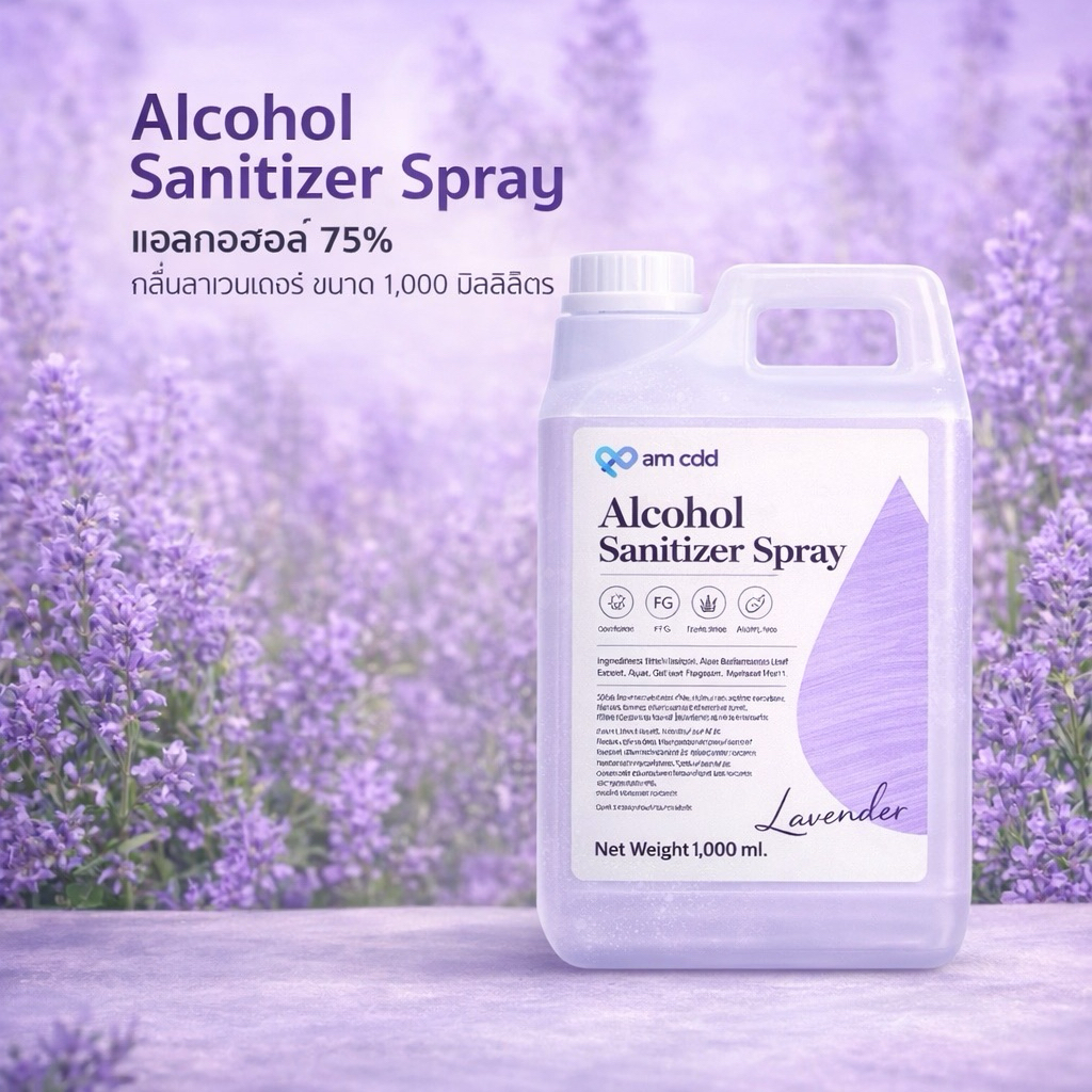 🪻แอลกอฮอล์ pro aid กลิ่น Lavender 🪻{1,000 ml} Alcohol FOOD GRADE 75% สูตรน้ำ สีใส ไม่ใส่สี ขนาด 1 ลิตร