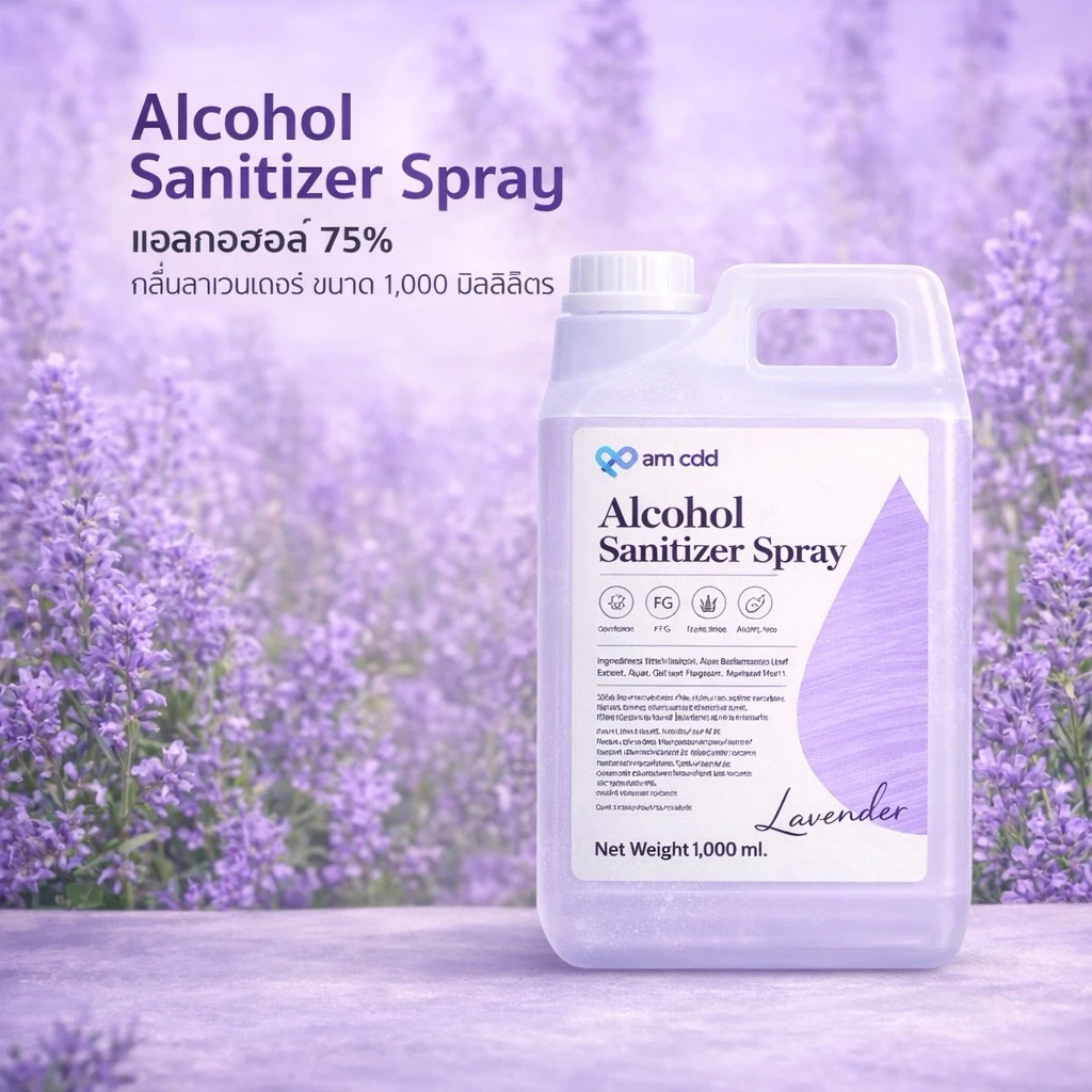 🪻แอลกอฮอล์ pro aid กลิ่น Lavender 🪻{1,000 ml} Alcohol FOOD GRADE 75% สูตรน้ำ สีใส ไม่ใส่สี ขนาด 1 ลิตร