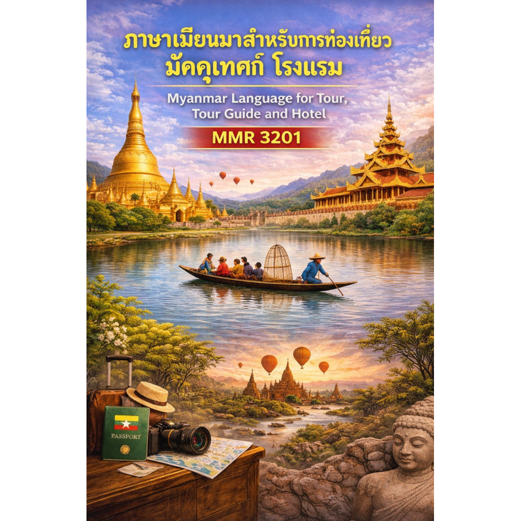 ภาษาพม่าเพื่อการท่องเที่ยว มัคคุเทศก์ และโรงแรม  Myanmar Language for Tour, Tour Guide and Hotel (MM