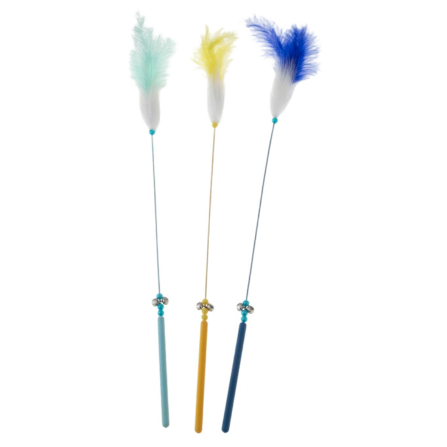 BN-1652 ของเล่นกัดแมว ขนนก 😺✨ มีหลายสี คลายเครียด ลดความเบื่อ สนุกเพลินทุกวัน  พร้อมส่ง