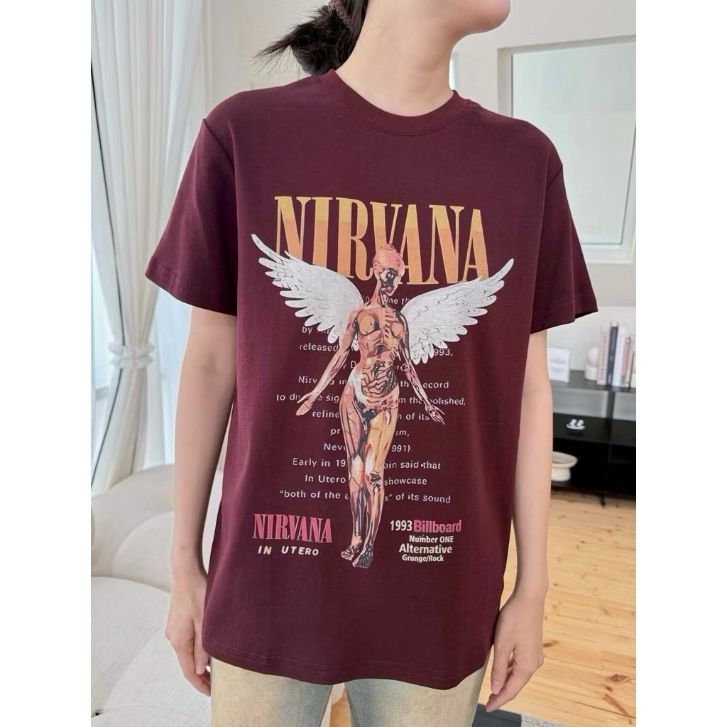 NIRVANA T-shirt” เสื้อยืดสกรีนลายสุดเก๋ สุดขิค เนื้อผ้าดีใส่สบาย ลายน่ารัก