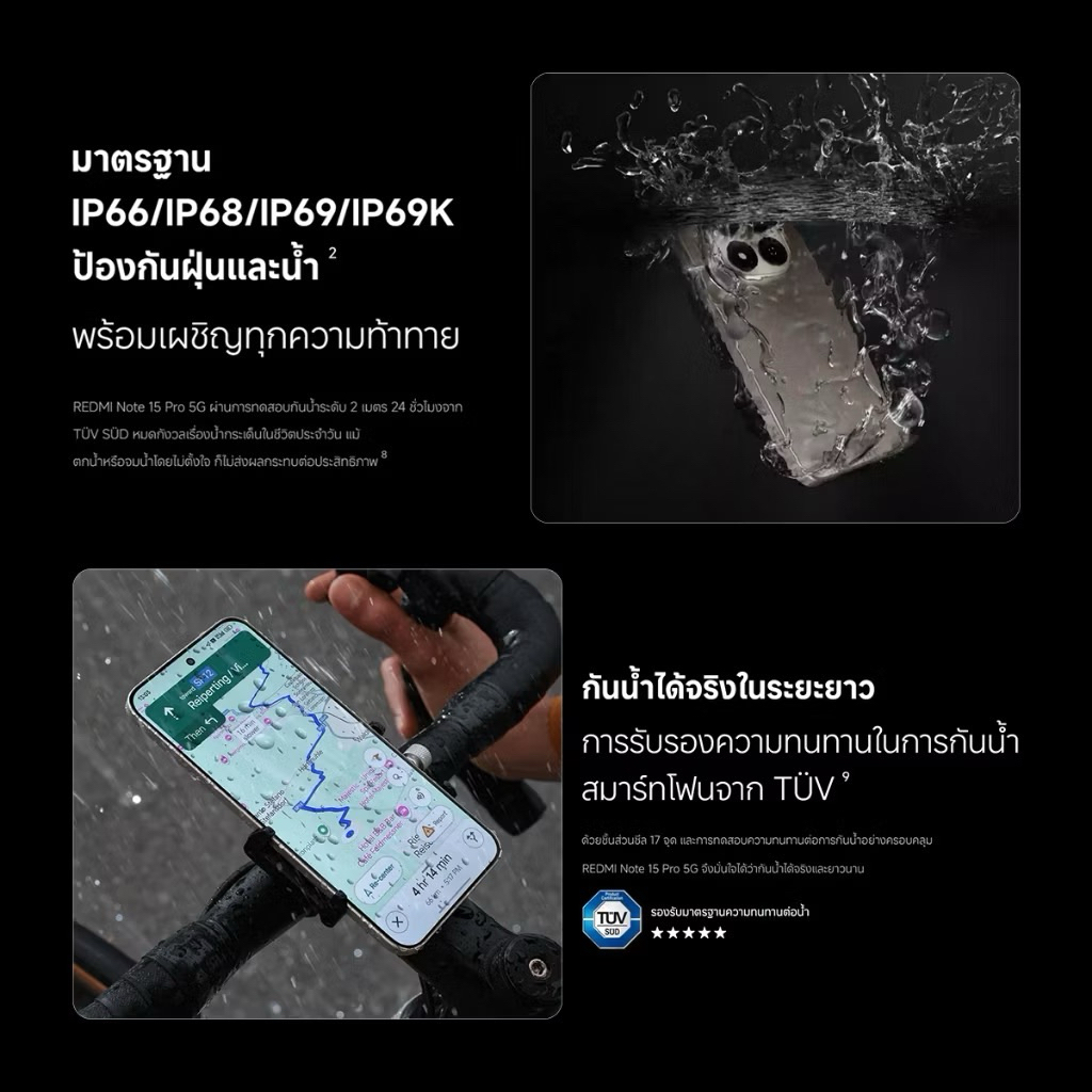 Redmi Note 15 Pro 5G (12/512GB) ชิป MTK Dimensity 7400 Ultra กล้องความคมชัดสูง 200MP แบตเตอรี่ 6580mAh ประกัน 15เดือน - รูปที่ 4