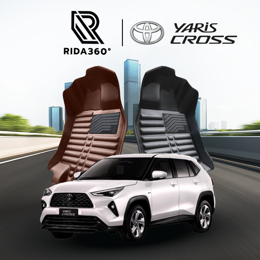 [RIDA360°] พรมรถยนต์ TOYOTA YARIS CROSS 2023-2026 พรมปั๊มขึ้นรูปไร้รอยต่อ รับประกัน5ปี [161]