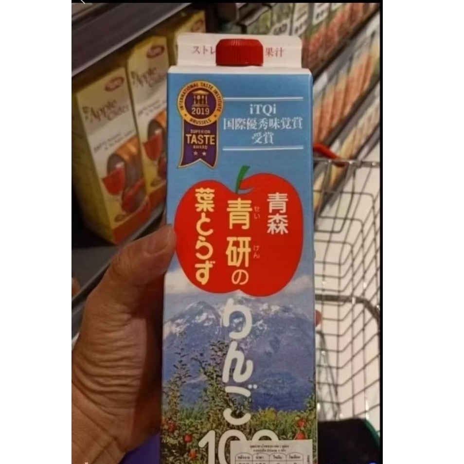 ecook ญี่ปุ่น​ เครื่องดื่ม​ เซเคน น้ำแอปเปิ้ล อาโอโมริ Seiken Aomori Japanese Apple Juice 1000 ml.