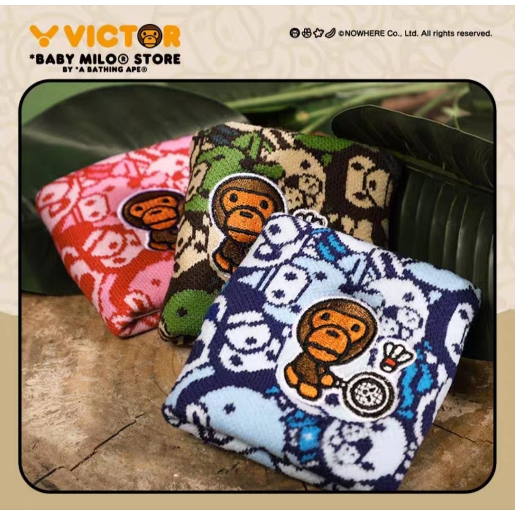 🆕️(พร้อมส่ง) ผ้ารัดข้อมือ VICTOR x BABY MILO 🐵 (SP508BM)/(1 ชิ้น/แพ็ค) สินค้ารับประกันของแท้ 💯%
