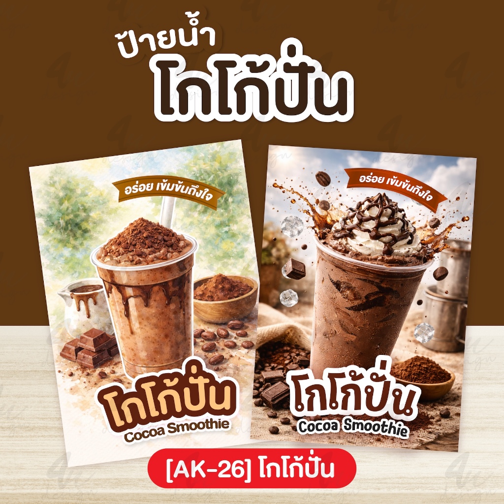 ป้ายเคลือบ โกโก้ปั่น [AK-26]