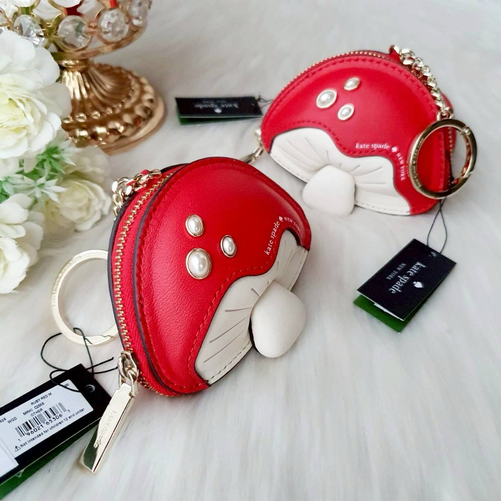 🎀(สด-ผ่อน) แคท เสปด KL929 3d Mushroom Bag Charm พวงกุญแจ กระเป๋าใส่เหรียญ - รูปที่ 2