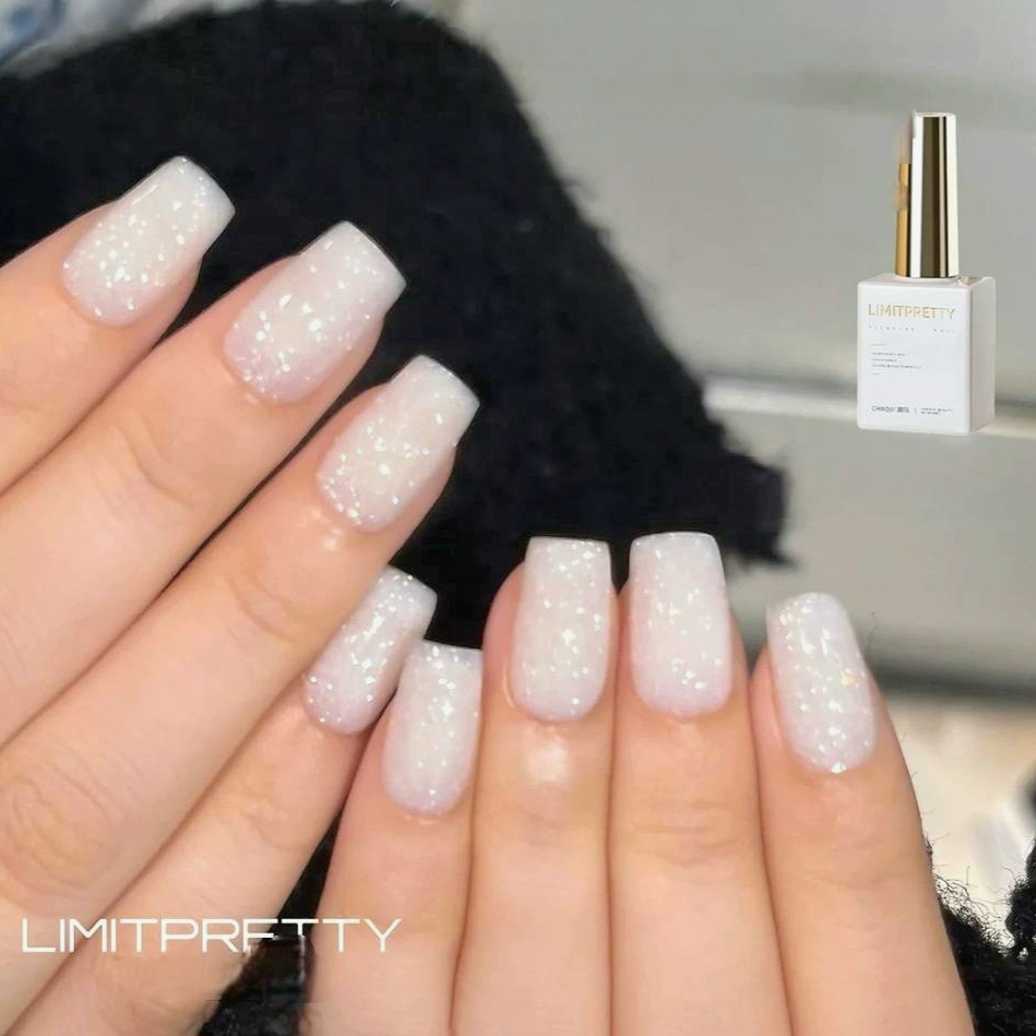 LIMITPRETTY🇨🇳 สีเล็บเจลกลิ๊ตเตอร์ ตัวเลือก 2 สี Milky Shimmer ● Snow Glitter Limit Pretty gel