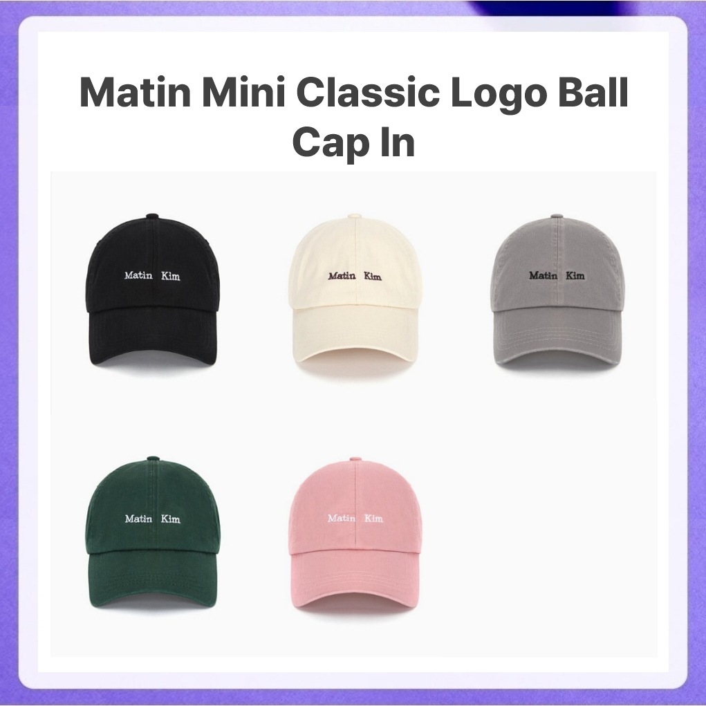 Matin Kim Matin Mini Classic Logo Ball Cap In