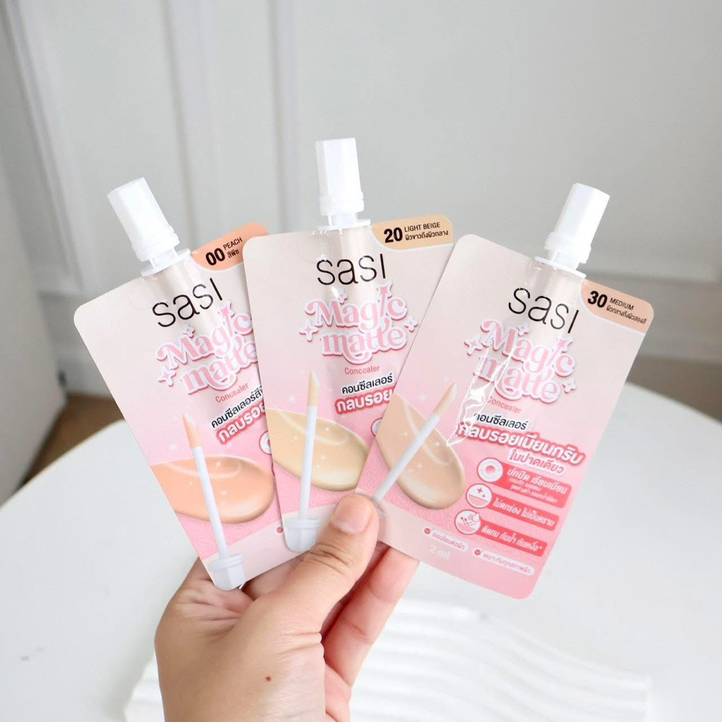 [ใหม่] [6pcs/Box] sasi เมจิก แมท คอนซีลเลอร์ พีช Magic Matte Concealer Peach 2 ml.