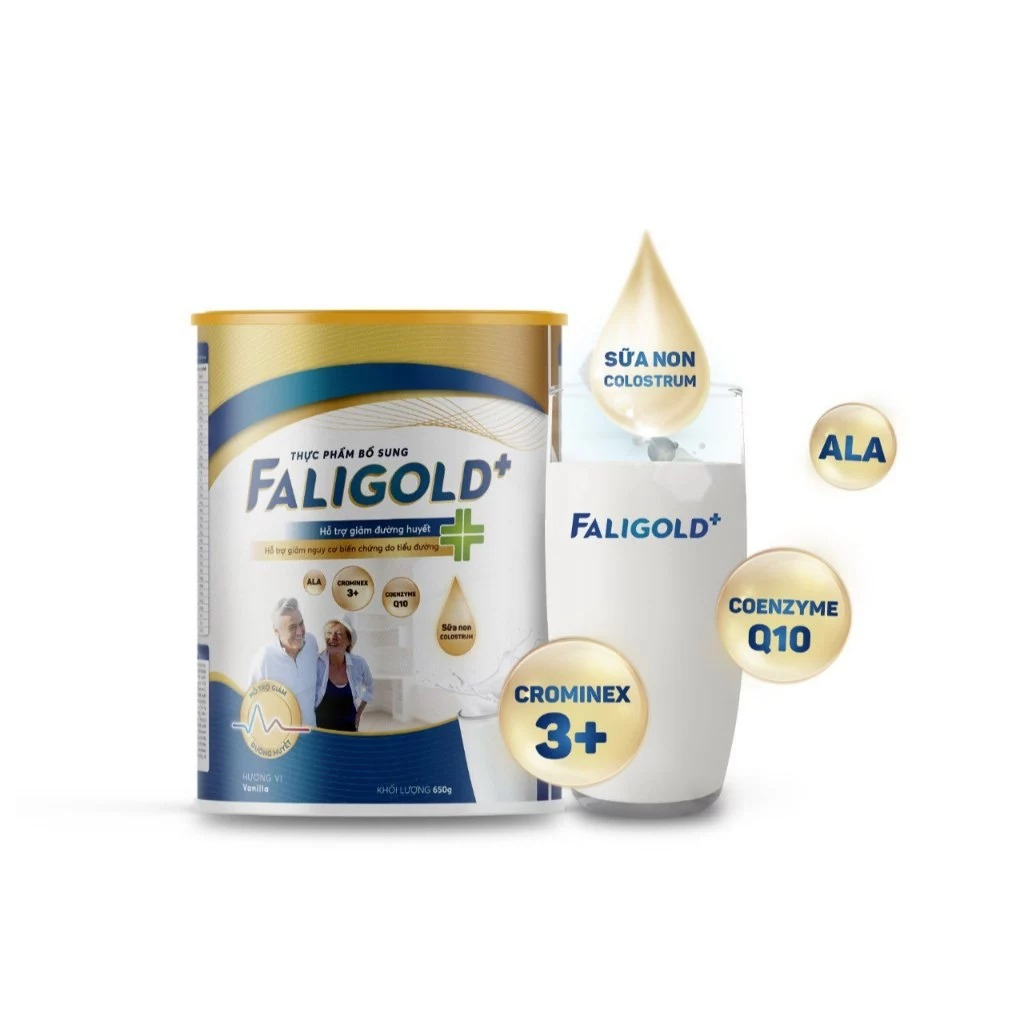 อาหารเสริมสำหรับผู้ป่วยเบาหวาน Vanilla รสชาติ นม FALI-GOLD (400 & 650g)
