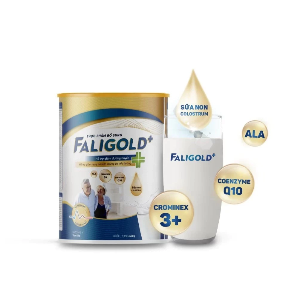 FALI-GOLD PLUS + นม Vanilla รสชาติ [400 & 650 กรัม] อาหารเสริมสำหรับผู้ป่วยเบาหวาน